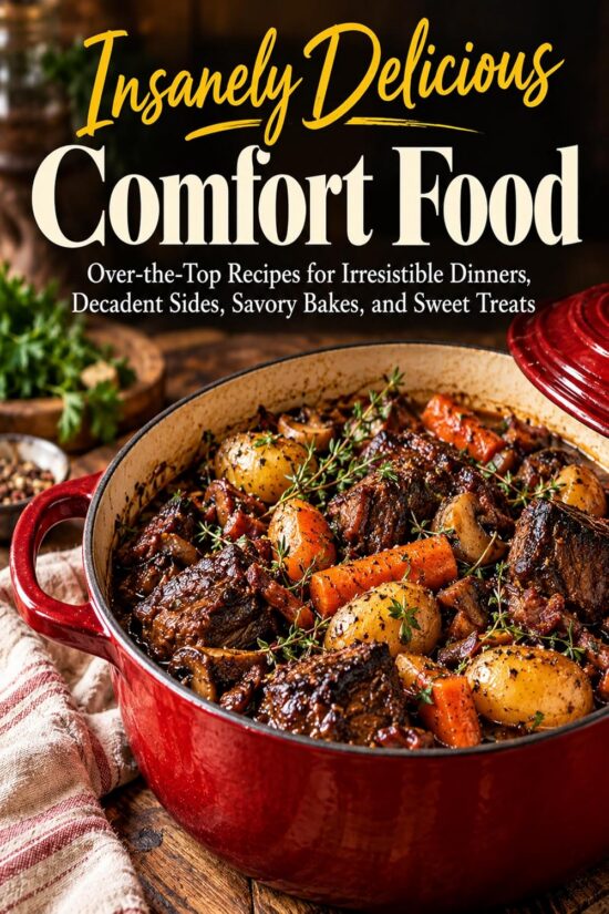 Insanely Delicious Comfort Food: Over-the-Top Recipes for Irresistible Dinners, Decadent Sides, Savory Bakes, and Sweet Treats